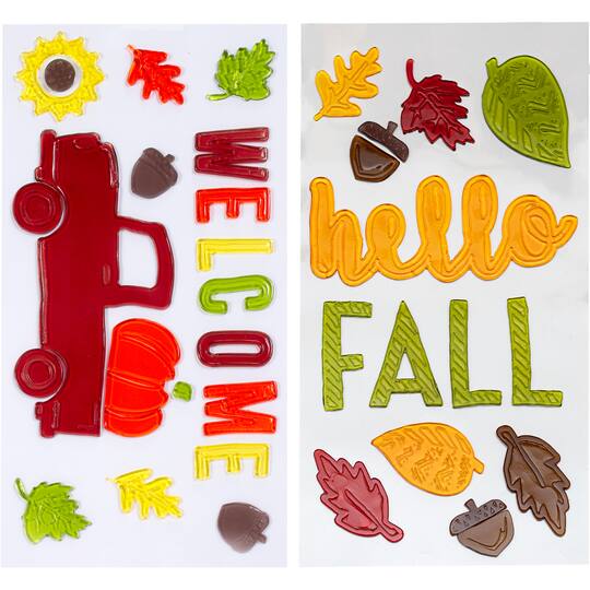 Assorted Autumn Gel Window Clings Michaels